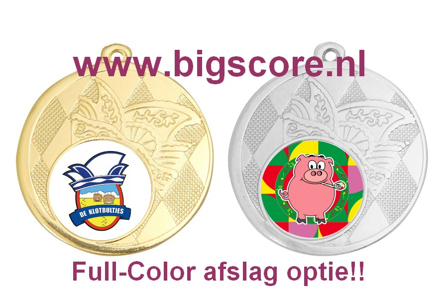 D121 Carnavalsmedaille Goud of Zilver Ø 50 mm